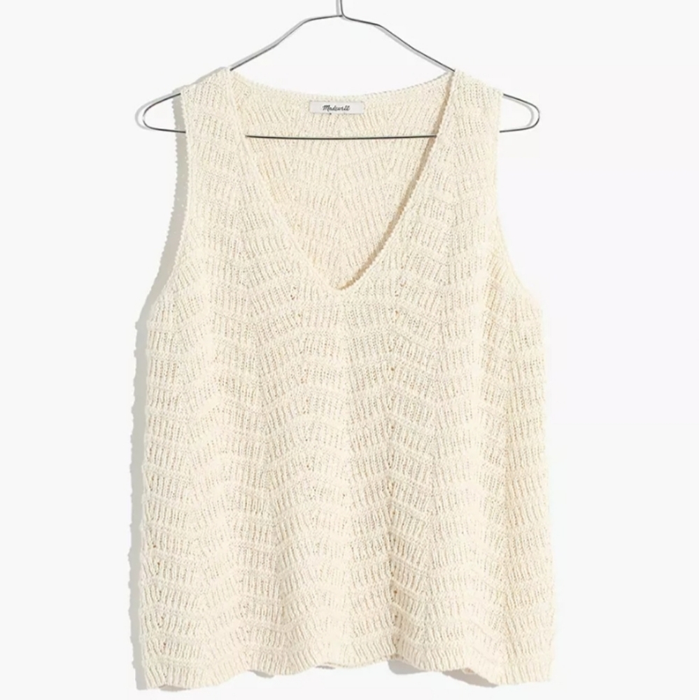 Madewelll crocheted sweater tank